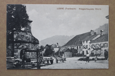 Ansichtskarte AK Lubine 1914-1916 Kriegsschauplatz Häuser Kirche Dorf Ortsansicht Frankreich France 88 Vosges